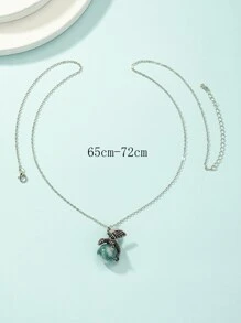 石頭和西部風格龍吊墜項鏈