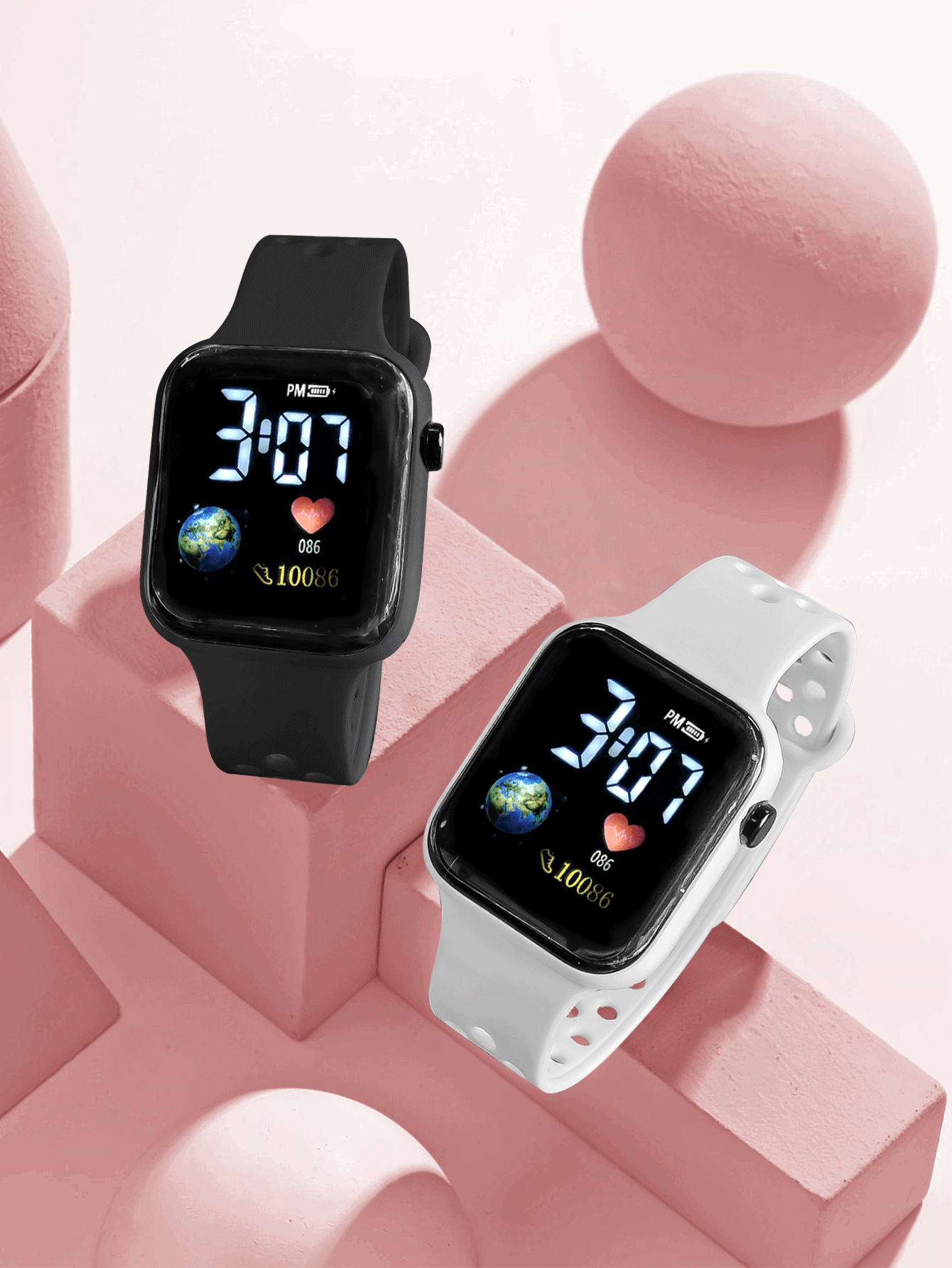 2pcs Couple Sports Electronic Watch SHEIN USA