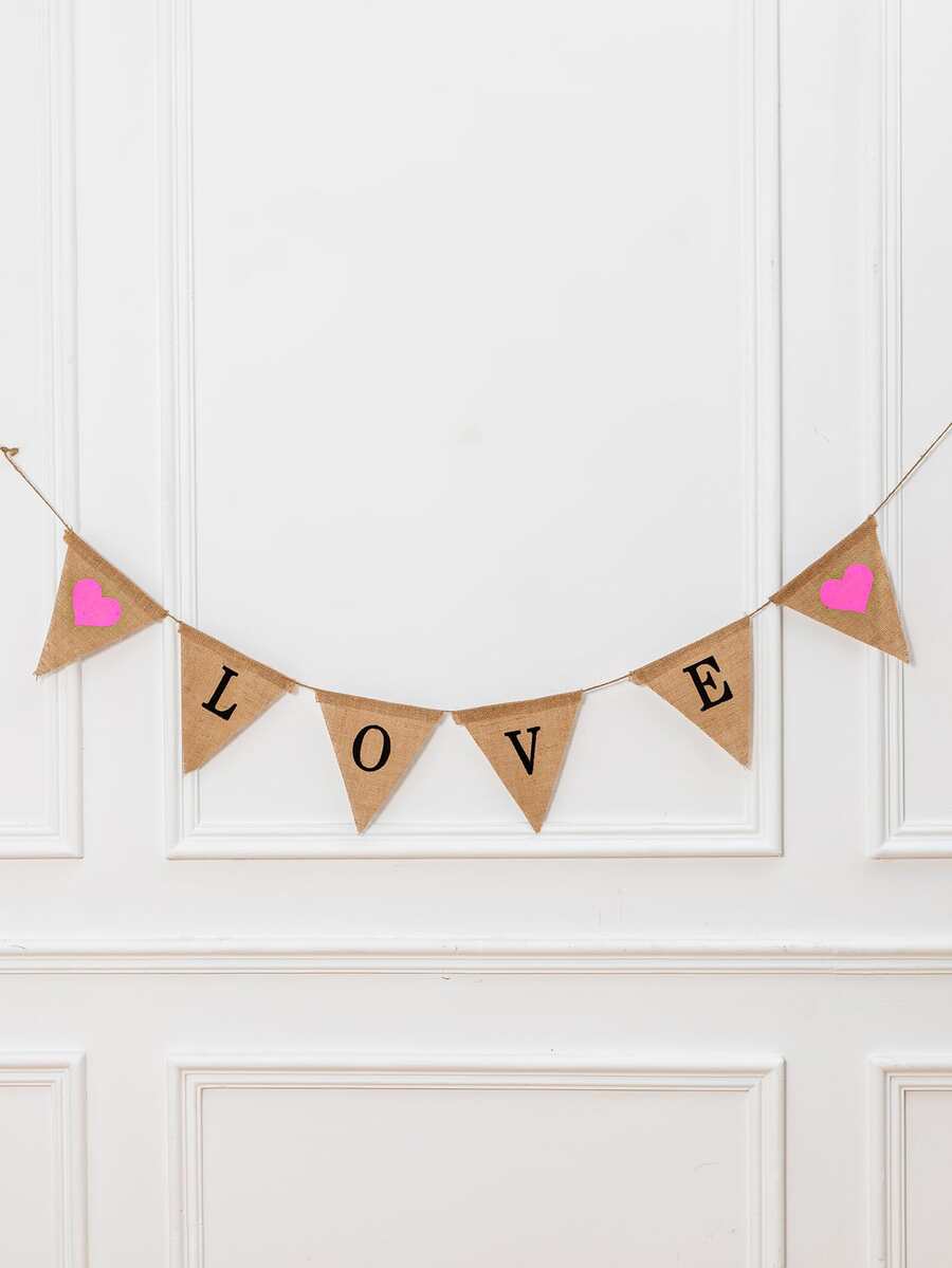 1pc Letter Graphic Pull Flag - Multicolor - View 1