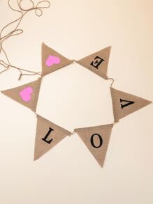 1pc Letter Graphic Pull Flag - Multicolor - View 2