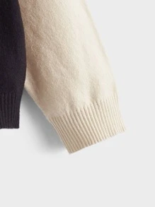 SHEIN Áo len cho bé trai tập đi Khối Màu Giải trí - Nhiều màu - Xem 4