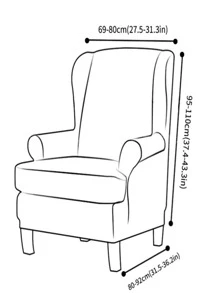 2 Cái/bộ Vật Có Hoa Văn Cánh Bọc Ghế, Polyester Hiện Đại Co Giãn Cánh Lưng Ghế Sofa Bọc - Nhiều màu - Xem 5