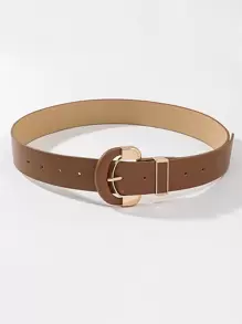 Letter Buckle Belt Summer, School Fall, Autumn, Halloween - Brown - View 2