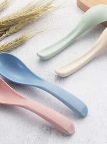 4pcs Mixed Color Spoon, Nordic PP Dinner Spoon For Dinner Table, Kitchen, Christmas Gift