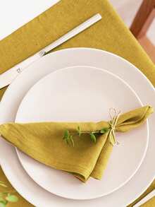 1pc vải màu rắn - Màu vàng - Xem 3