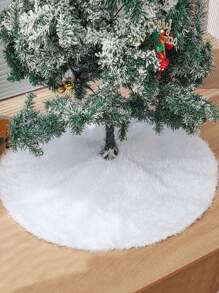 Christmas Fluffy Decorative Rug - White - View 1