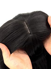 tóc giả tổng hợp dài thẳng có mái - màu đen - Xem 3