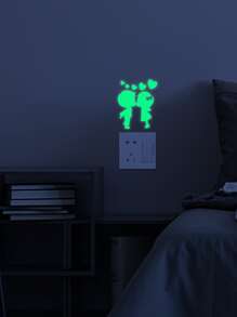 1 件，小情侣剪影夜灯开关贴纸 - 綠色 - 查看 2