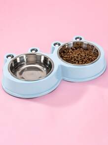 Frog Design Pet Double Bowl - Baby Blue - View 2