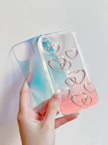 二合一心形图案手机壳，带挂绳，国际版，非国内版 - 彩色 - 查看 2