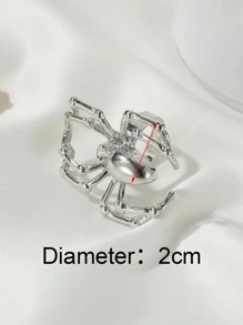 Spider Decor Ring - Silver - View 4