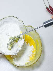 1pc Stainless Steel Whisk, Multifunction Egg Beater For Kitchen