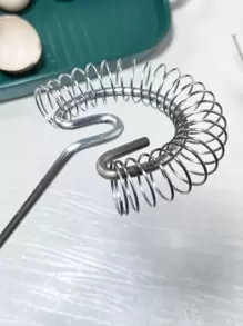 1pc Stainless Steel Whisk, Multifunction Egg Beater For Kitchen