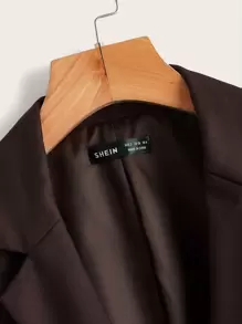 Muchica 西裝領單釦短版西裝 - 咖啡棕 - 查看 3