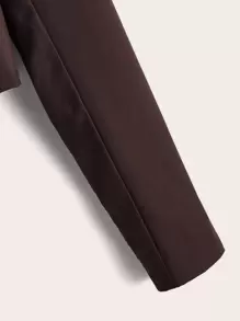 Muchica 西裝領單釦短版西裝 - 咖啡棕 - 查看 4