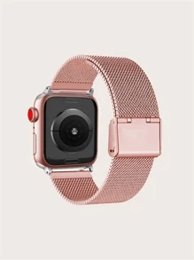 Correa de reloj de acero inoxidable compatible con Apple Watch - Rosa - Ver 3