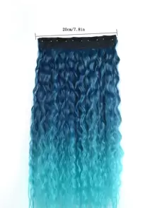 Ombre Curly Synthetic Hair Extension - Multicolor - View 3