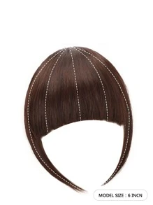 Straight Synthetic Hair Bangs With Sideburns - Brown - View 2