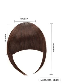 Straight Synthetic Hair Bangs With Sideburns - Brown - View 3