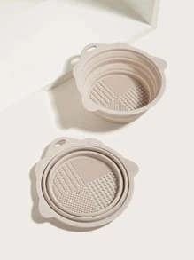 件可折疊矽膠洗碗碗 - 淺灰色 - 查看 1