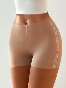 Letter Graphic Panty - Apricot - View 3