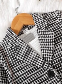 嬰兒千鳥格印花外套不帶T恤 - 黑與白 - 查看 4