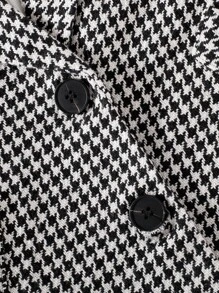 嬰兒千鳥格印花外套不帶T恤 - 黑與白 - 查看 6