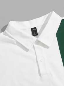 Manfinity VCAY Men Colourblock Polo Shirt - White - View 4