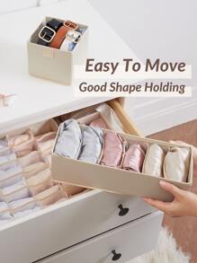 SHEIN Basic living 1 件衣柜收纳抽屉分隔 4 种尺寸，适用于袜子/领带/内衣/腰带/胸罩/衬衫/毛巾装饰秋季装饰节日装饰房间装饰家居装饰秋季装饰卧室装饰圣诞节节日礼物 - 米色 - 查看 8