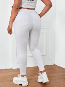SHEIN Essnce Plus Ripped Skinny Jeans