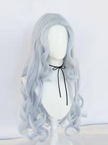 Peluca sintética cosplay extra larga ondulado - Azul - Ver 3