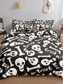 Set colcha sin relleno con patrón de Halloween - Multicolor - Ver 1