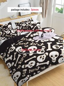 Set colcha sin relleno con patrón de Halloween - Multicolor - Ver 5