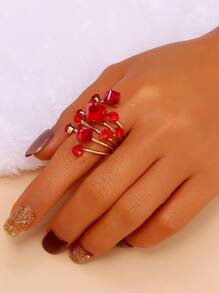 Ring mit Strass Dekor, Wickel