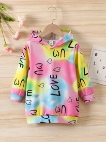 女童扎染字母图案卫衣 - 彩色 - 查看 1