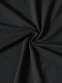 Manfinity Homme Men Letter Graphic Tee Without Necklace - Black - View 4