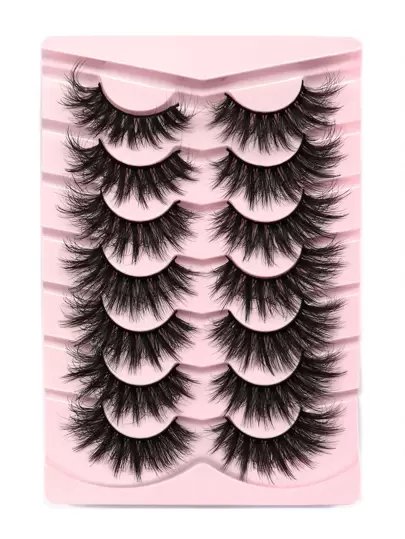 7 pares de cílios postiços estilo olho de gato, cílios postiços, cílios postiços