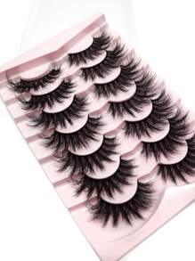7pairs Cat Eye False Eyelashes Strip Lashes, Lashes, Eyelashes, Fake Lashes - Black - View 2
