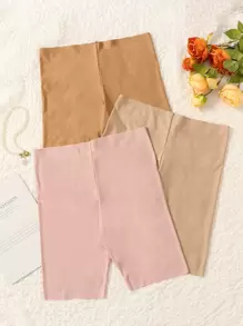 3 paquetes de shorts lisos talla grande - Multicolor - Ver 1