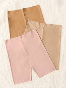 3 paquetes de shorts lisos talla grande - Multicolor - Ver 2