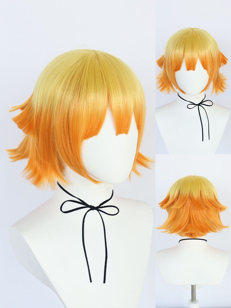 1入組漸層人造假髮帶劉海和1入組假髮帽