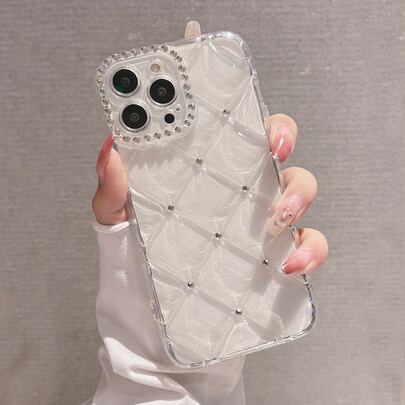 水钻奢华透明手机壳适用于 17 Pro Max/17 Pro/17 Air/17/16 Pro Max/16/16 Pro/16 Plus/16e/15/15 Pro Max/15 Pro/15 Plus/11/12/13/14 Pro Max/11 Pro/11 Pro Max/12 Pro/12 Pro Max/13 Pro/13 Pro Max/7 Plus/14 Pro/14 Pro Max/14 Plus，极简创意软壳