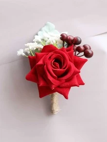 Flower Decor Boutonniere - Multicolor - View 1