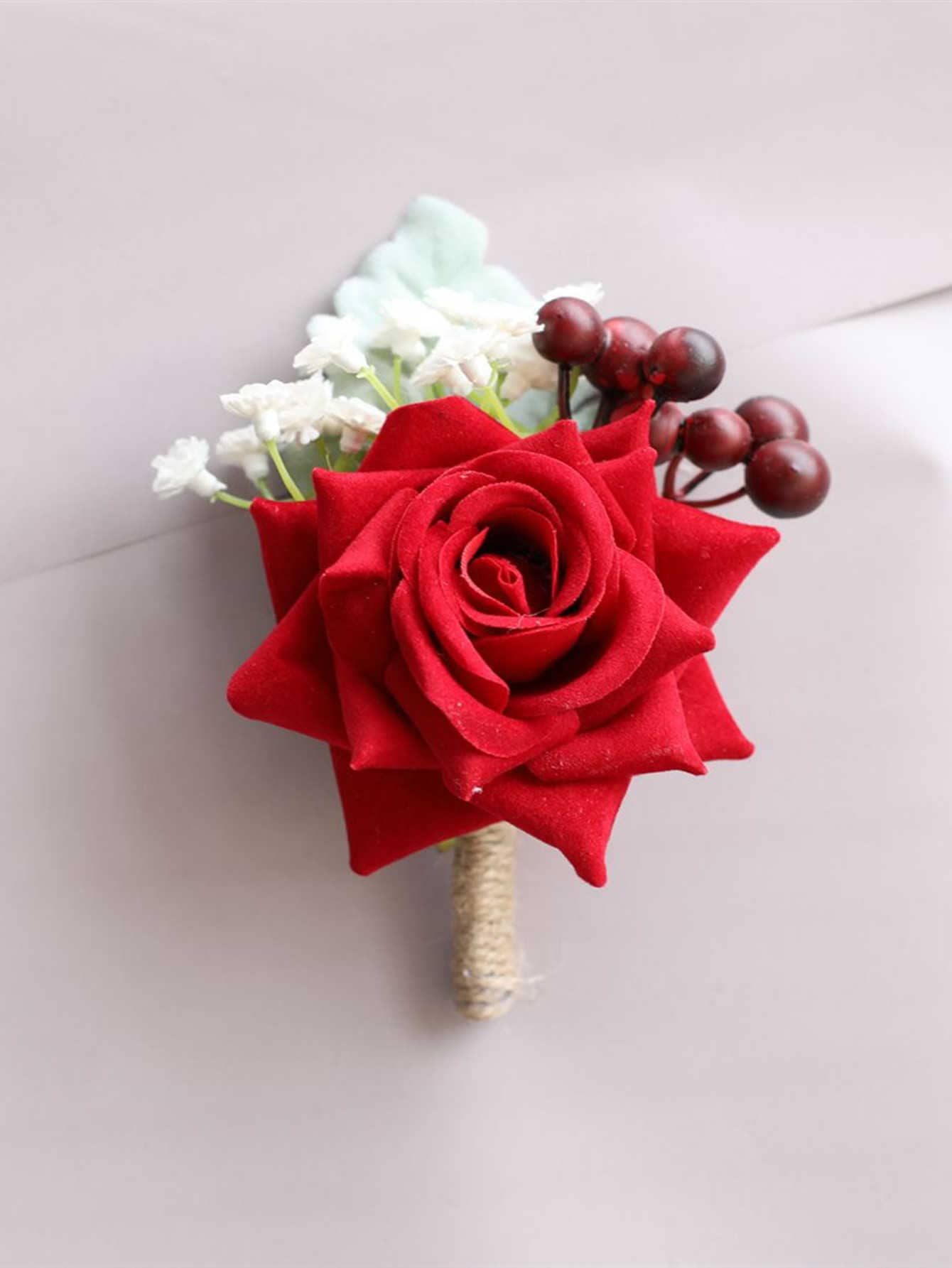 Flower Decor Boutonniere - Multicolor - View 1