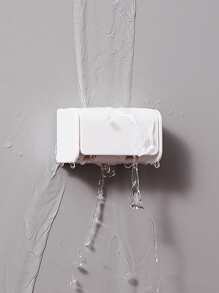 1 件普通壁挂式多功能牙刷架，浴室牙膏架 - 白色 - 查看 4