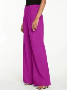 SHEIN Tall High Waist Wide Leg Trousers - Purple - View 3