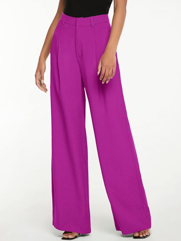 SHEIN Tall High Waist Wide Leg Pants SHEIN USA