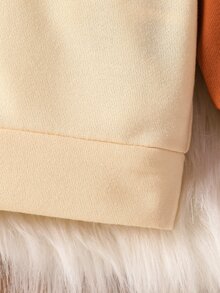 Baby Letter Graphic Raglan Sleeve Sweatshirt - Multicolor - View 3