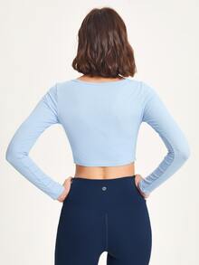 GLOWMODE Sudadera Corta Acogedora - Celeste - Ver 6