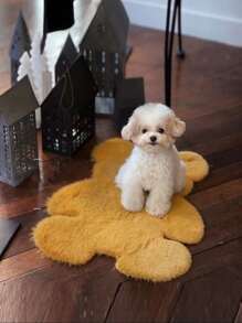 1 pieza Alfombra oso de dibujos animados en forma de - Amarillo - Ver 1